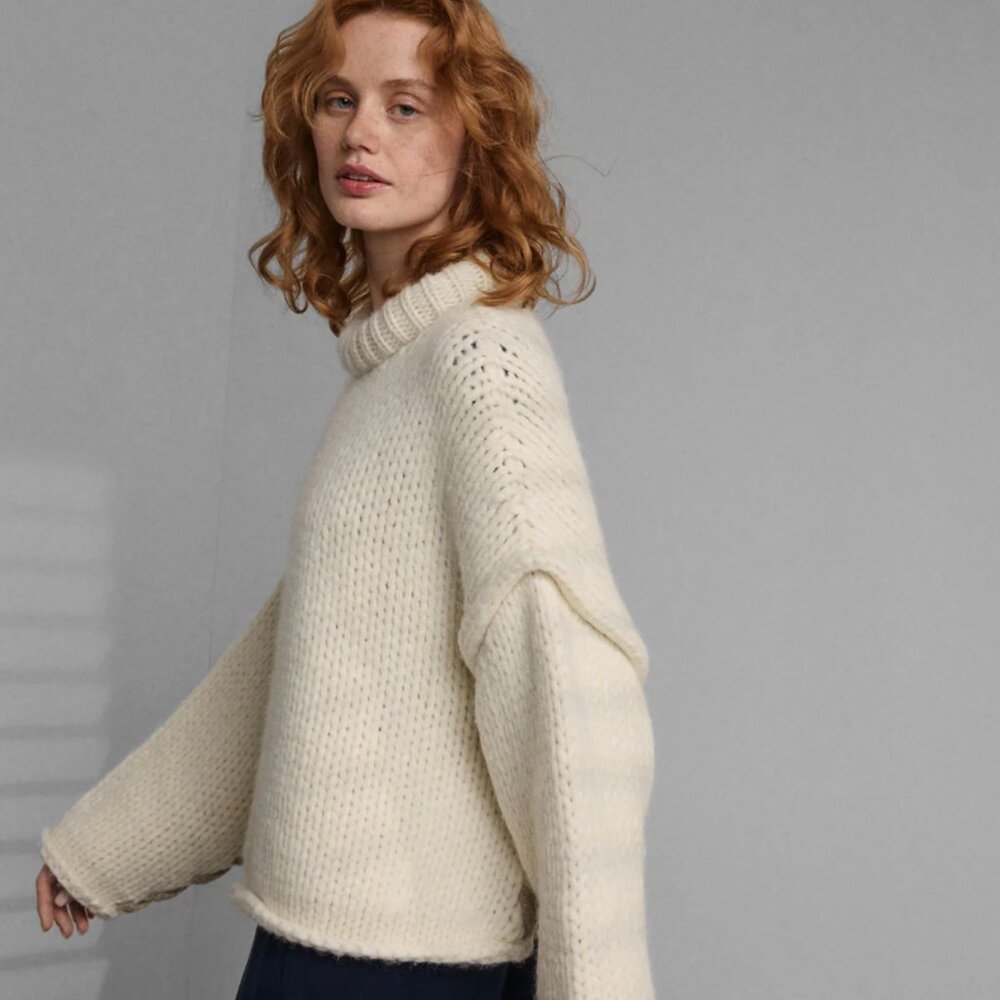 Lunya Lofty Wool Whip Stitch Pullover L/XL (NWOT)